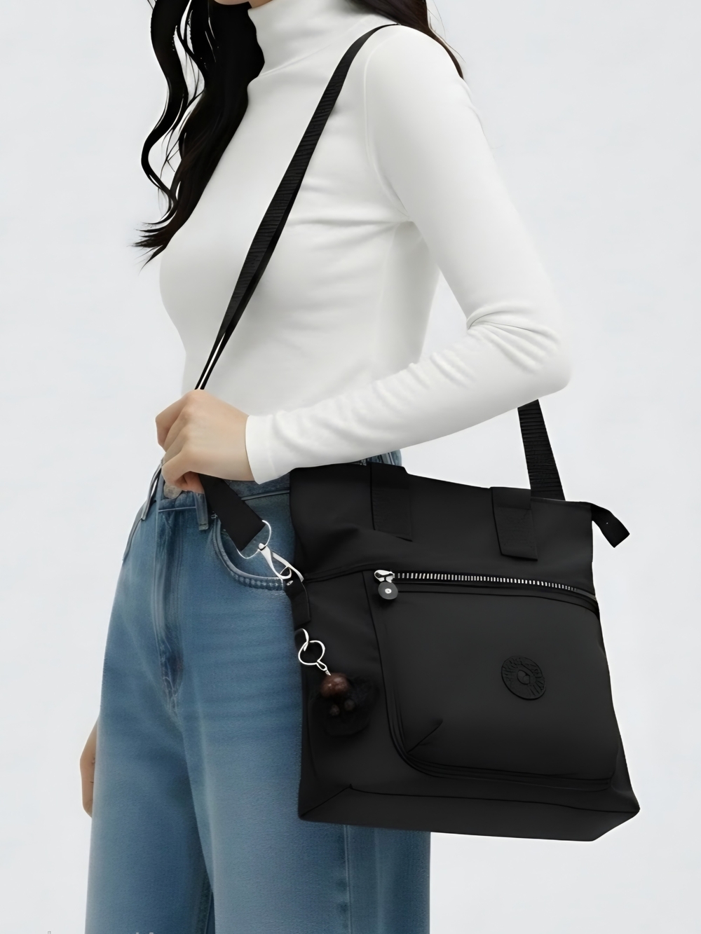 Kipling Eleva Black Crossbody Shoulder Bag Nylon